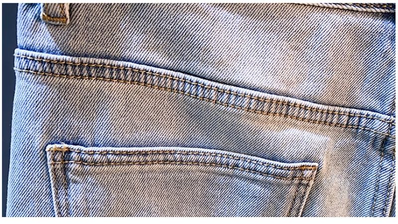 Herren-Jeansshorts im Used-Look, Patchwork-Optik, helle Waschung, 12,7 cm Innennaht, lässige Cargo-Shorts für Herren, Streetwear-Mode, Stretch, bequeme Passform_voghion.com