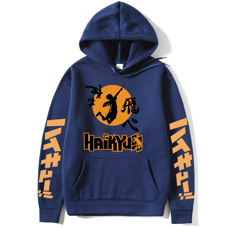 2023 Höst/vinter Nytt tryck Anime Volleyboll Ungdom Cartoon Day Anime Lös luvtröja för män och kvinnor_voghion.com
