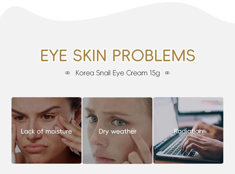 LAIKOU Red Ginseng Snail Eye Cream 15g Hydrating And Moisturizing To Protect Eye Skin_voghion.com