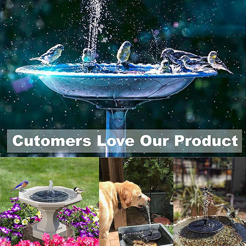 Piscina solare esterna, acqua corrente, fontana galleggiante a batteria con luci, fontana con bagno per uccelli, decorazione da giardino_voghion.com