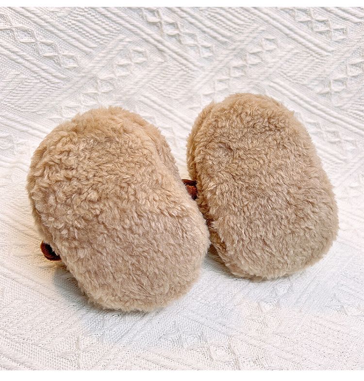 Chaussures d'hiver chaudes en velours pour nouveau-né, en coton, pour bébé garçon et fille, 0-3-6-9 mois, avec chaussettes intégrées._voghion.com