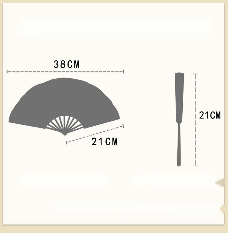 21cm Ink Painting Gift Silk Classical Plum Blossom Printed Cloth Fan Craft_voghion.com
