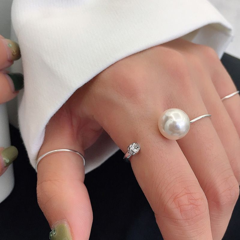 Südkorea Dongdaemun ins stil single-loop dünne ring frauen silber mix-and-match-stapeln ring 2023 neue mode schmuck_voghion.com
