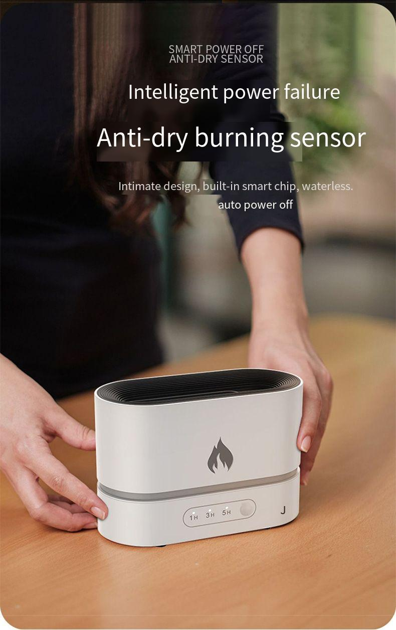 Aromatherapie mit simulierter Flamme für den Heimgebrauch, automatischer USB-Duftsprüher für den Schreibtisch, kleiner Luftbefeuchter, Aromadiffusor_voghion.com