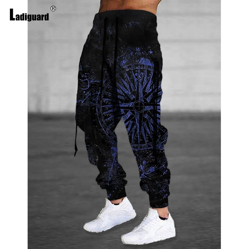 Plus Size 6xl Men Casual Elastic Waist Gothic Skull Print Trouser Mens Fashion Hip Hop Sweatpan Men's Stand Pocket_voghion.com