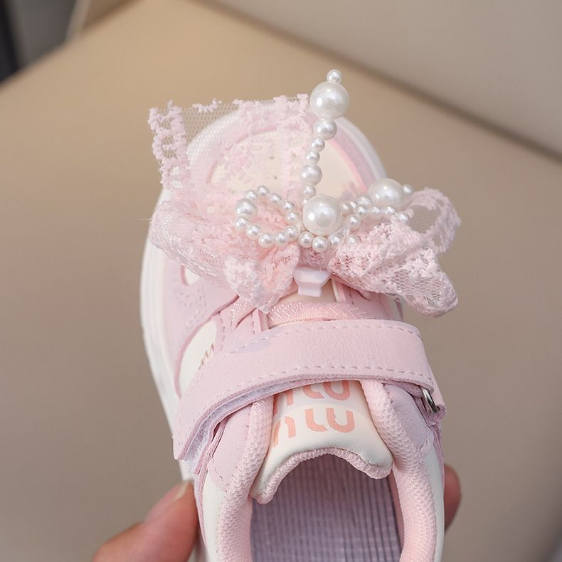 SHLIANG Mädchen Prinzessin Schuhe Rosa Niedliche Turnschuhe Schleife Weiche Sohle Kleinkind Schuhe Mode Bequeme Alltagskleidung Kinderschuhe Y0680_voghion.com