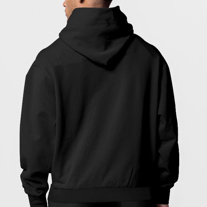 Felpa con cappuccio in pile da uomo - Pullover caldo ed elegante con numerose tasche per autunno e inverno (disponibile nelle taglie S-XXXL, nero/blu navy/kaki/grigio)_voghion.com