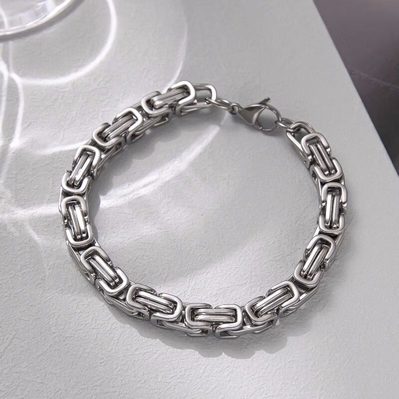 Modisches Designgefühl, wogendes Armband im gleichen Stil, Titan, lichtecht, Kaiserkette, Herren-Edelstahl, dominant_voghion.com