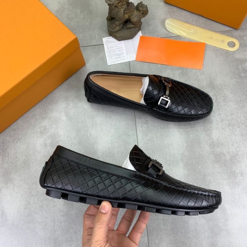 New Lazy Men's Genuine Leather Summer British Style Slip-On Loafers Cowhide Casual Driving Shoes_voghion.com
