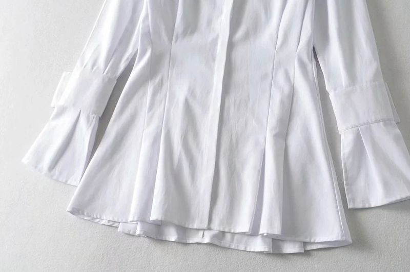 Gonna camicia colorata, cardigan incrociato a quadri autunnali, camicia bianca monopetto a maniche lunghe con risvolto in cotone temperamento da pendolarismo_voghion.com
