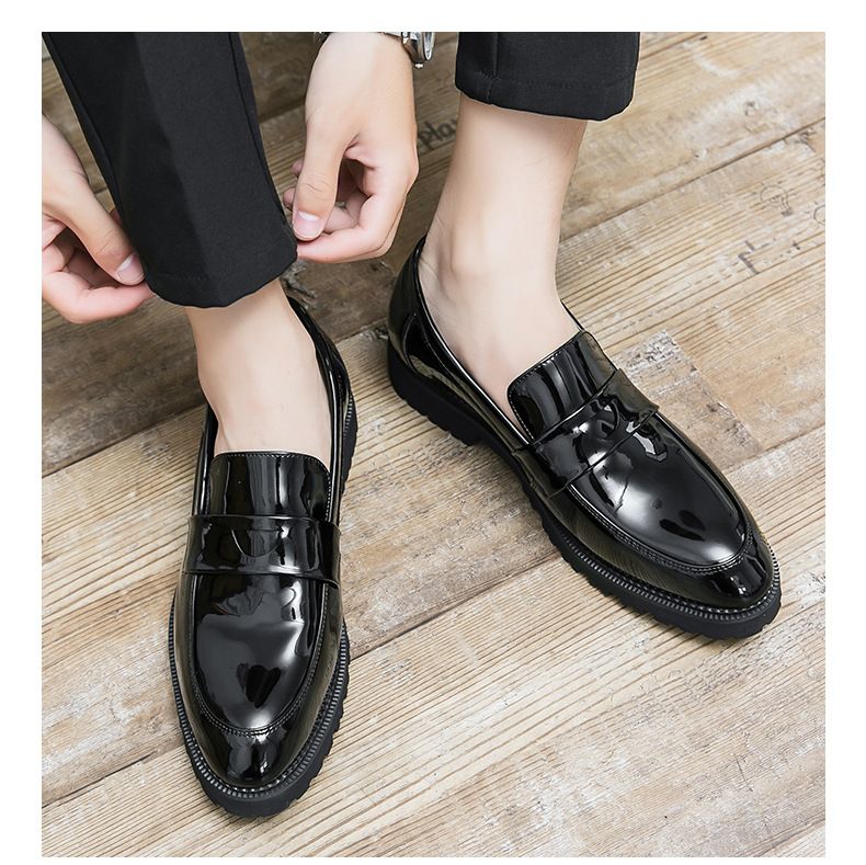 Men's British Leather Shoes, Korean Style, Pointed Toe Business Suits, Summer Large Size White Shoes, Casual Pointed Toe Men's Shoes_voghion.com