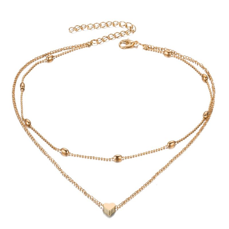 2025 Women Fashion Vienkim Fashion Silver and with Love Double Chain Pendant Necklace Women's Jewelry Gift_voghion.com