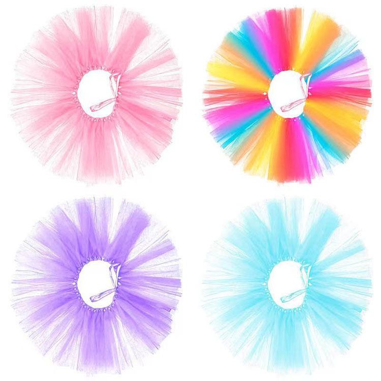 Vestito in tulle colorato per cani, con vestitino rosa, rosa blu, rosso e viola, per gatti domestici._voghion.com