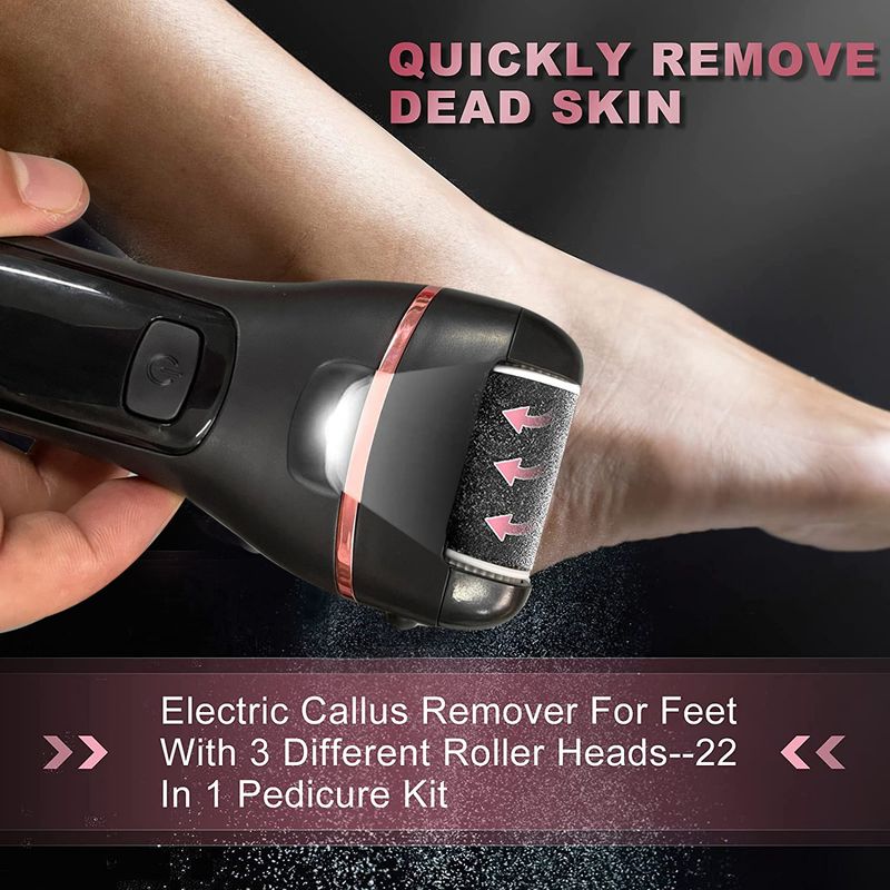 Rechargeable Electric File Callus Remover Hine Pedicure Device Foot Care Tools Feet For Heels Remove Dead Skin_voghion.com