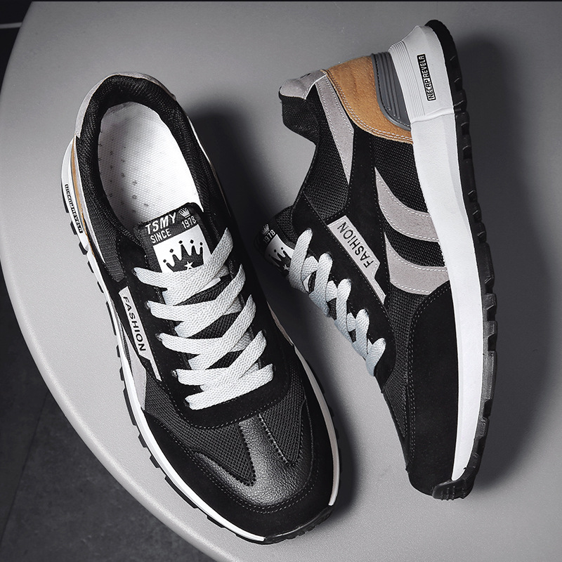 Schuhe für Männer 2023 Frühjahr neue Mode Paar Herrenschuhe flache lässige Waldschuhe Mittelschüler Laufsport_voghion.com