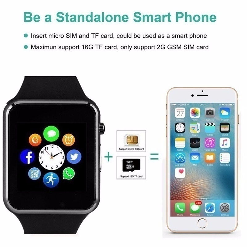Il più recente orologio intelligente Bluetooth GT08 per smartphone Android Xiaomi Huawei_voghion.com