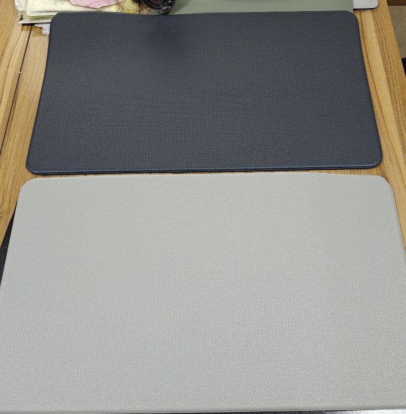 Anti-Fatigue Kitchen Mat - Non-Slip Floor Cushion For Standing (Memory Foam Waterproof Easy Clean 24"X36" Grey/Black)_voghion.com