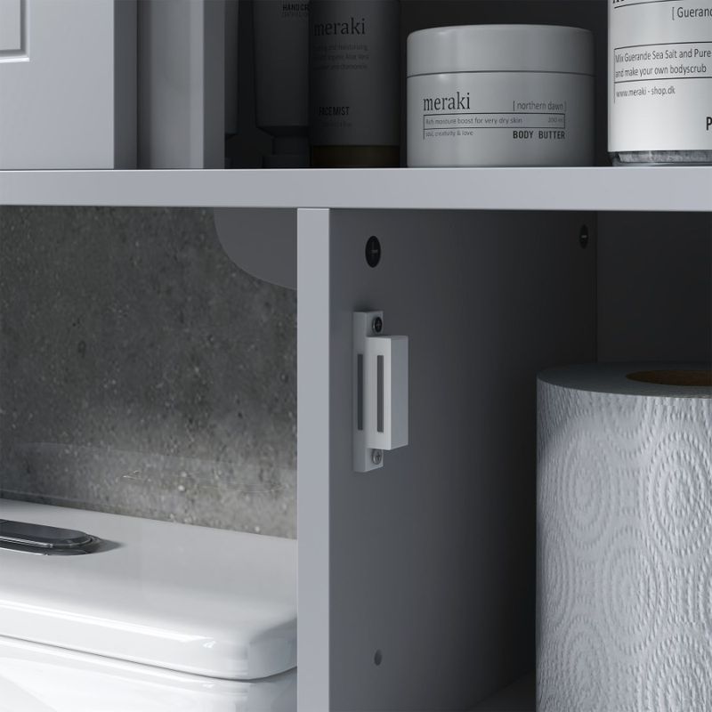 Adjustable W Toilet Cabinet Toilet Rack Storage The Kleankin Shelves Over_voghion.com