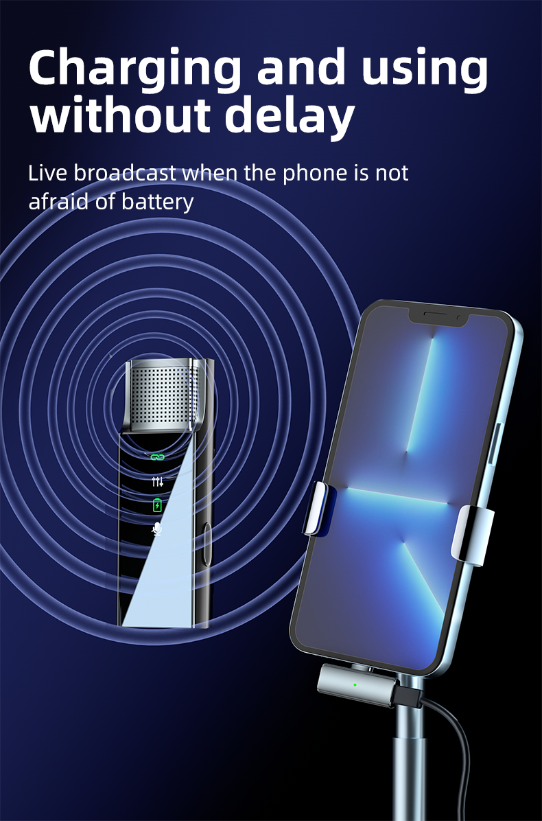 Lavalier Wireless Microphone with Charging Box Noise Reduction_voghion.com