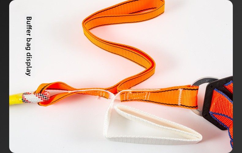 CE EN355 Gurt-Rückenverbindungsschutz Polyester Verdickter Doppelter großer Hakenpufferpaket Absturzsicherungsseil_voghion.com