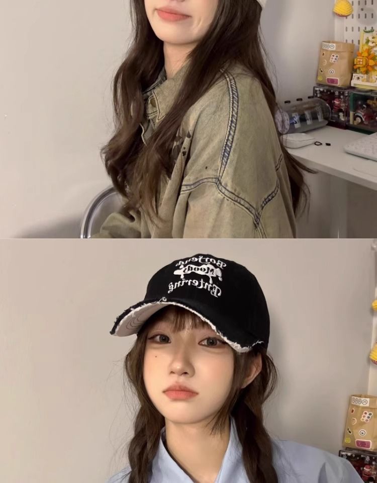 Löcher und alte Baseballkappen für Kinder, großer Kopfumfang, vielseitiges Gesicht, kleiner Sonnenschirm, Sonnenschutz, Schirmmützen, männliche Flut_voghion.com