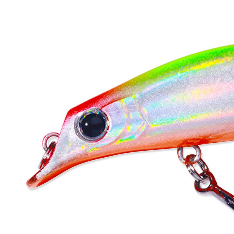 7,9 cm 7,4 g 8 # Esca per pesci sospesa Micro Bionic Minnow con amo Black Blood Groove_voghion.com