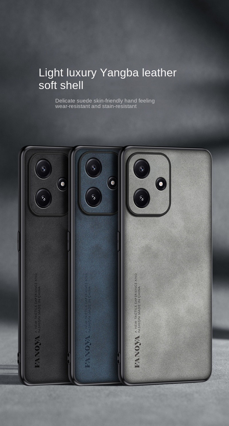 PU leather comfortable suede case For POCO M6 Pro F5 Pro X5 Pro F4 GT X4 GT M4 Pro X3 GT F3 M3 F2 Pro Soft Lens protect_voghion.com