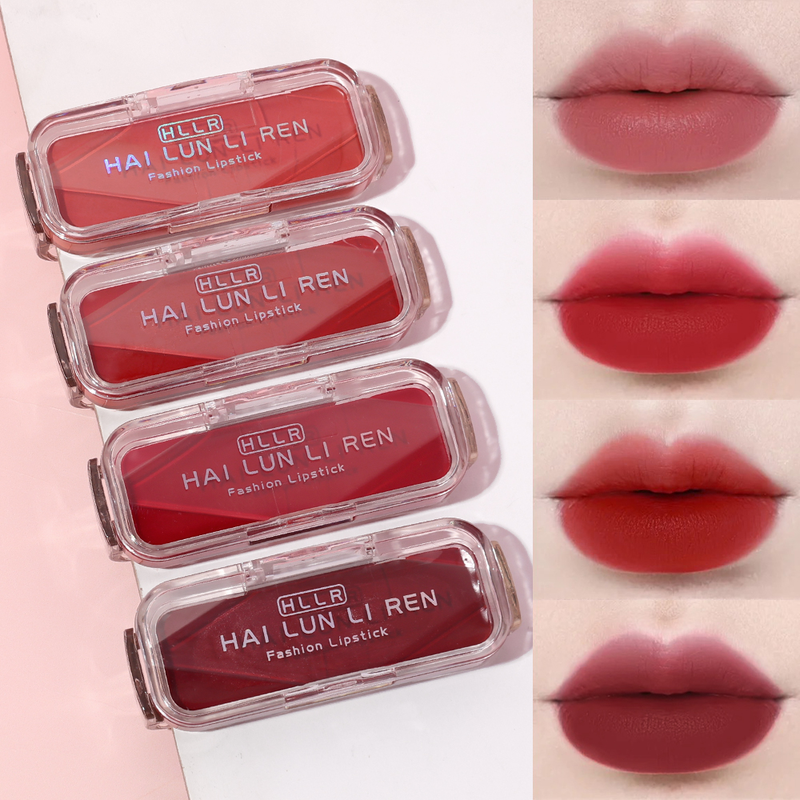 Nude matte lipstick, clay lipstick, waterproof, durable, non stick cup, female red lip, lip gloss, Veet lipsti_voghion.com