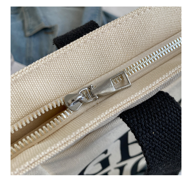 Minority Design Letter Canvas Bag Women's Single Shoulder Simple Art Lazy Large Capacity Tote Bag Women's Bag One Dropshipping_voghion.com
