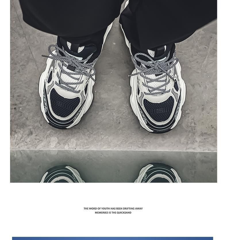 Men's Shoes Mesh Shoes Men's Versatile Platform Sneakers Casual Daddy Shoes Men's_voghion.com