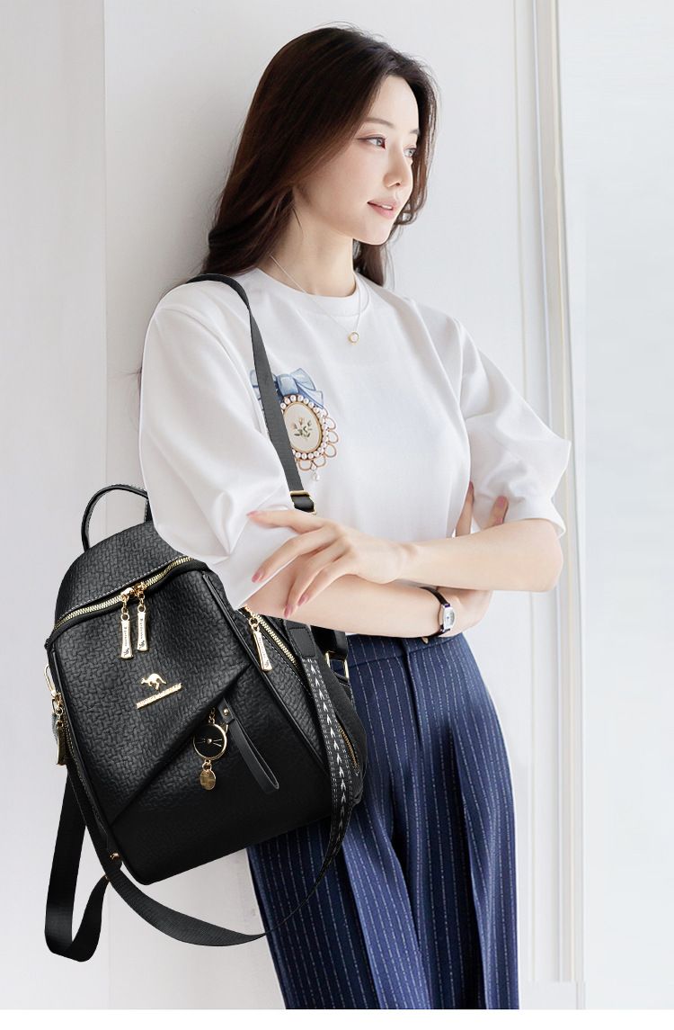 Multi bag for New Fashion Korean Edition Large Capacity Travel Versatile Soft Leather Women's Backpack_voghion.com