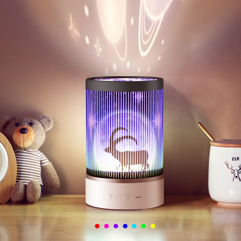 Veilleuse LED animation de marche projecteur de ciel étoilé rotatif veilleuse chargement USB avec lumière de projection à distance_voghion.com