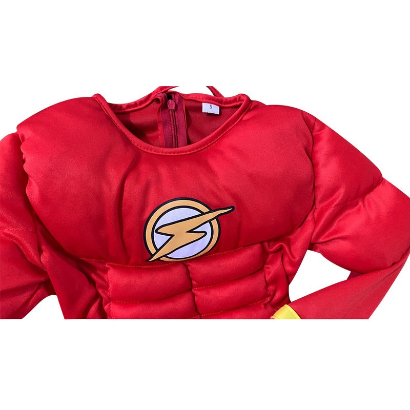 Disfraz de Flash musculoso para niños - Disfraz de Halloween para niños y niñas - Disfraz de superhéroe para cosplay y actuaciones_voghion.com