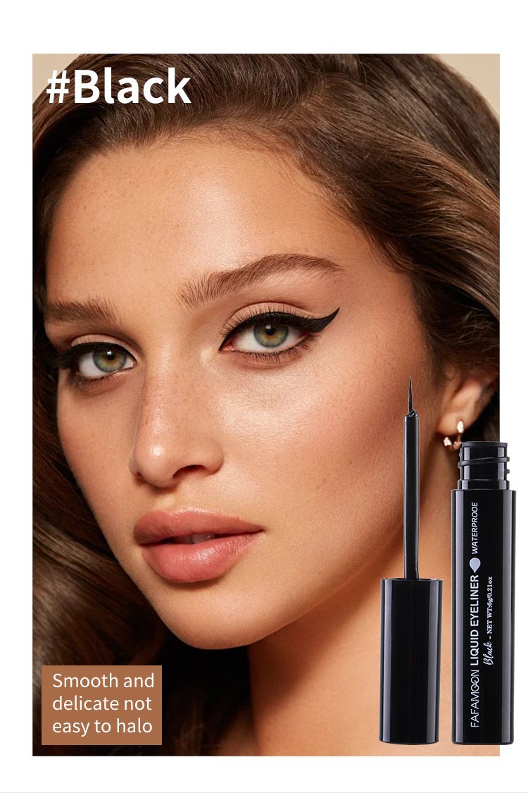 Eyeliner impermeabile, ad asciugatura rapida, a lunga durata, non sbiadisce, in bianco e nero. Eyeliner Suit_voghion.com