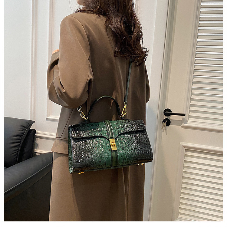Borse Borse da donna Nuovo modello coccodrillo Borsa di grande capacità Borsa a tracolla versatile alla moda Borsa a tracolla per mamma da donna_voghion.com