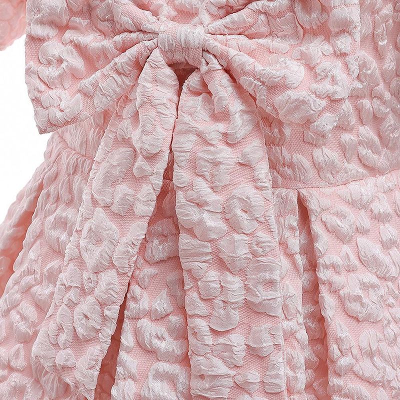 Vêtements pour bébés filles, style Royal, robe de princesse à manches bouffantes avec grand nœud, pour fête d'enfants_voghion.com