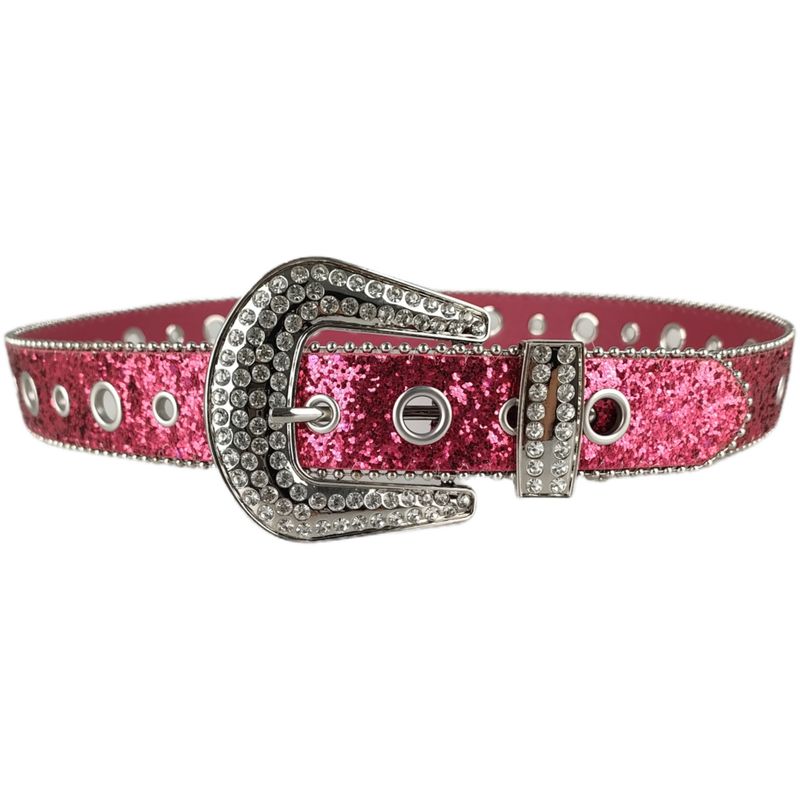 Fashion Rhinestone Belt For Women - Wide Waist Belt With Sparkling Crystals, Stylish & Versatile Accessory For Pants & Dresses_voghion.com