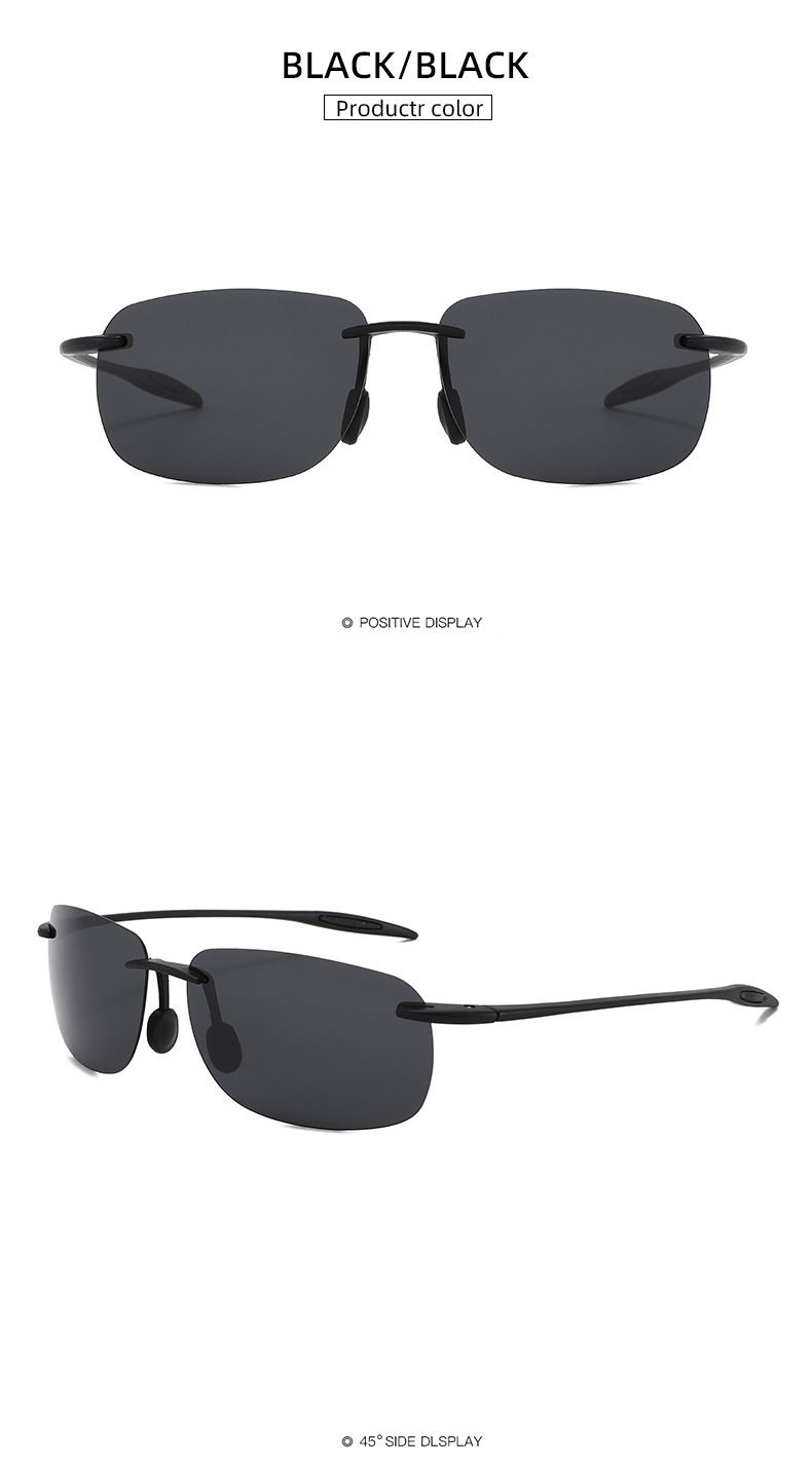 ActiveGo TR90 Material TAC Polarized True Film Sports Cycling Frameless Outdoor Sunglasses For Men And Women Mountaineering_voghion.com