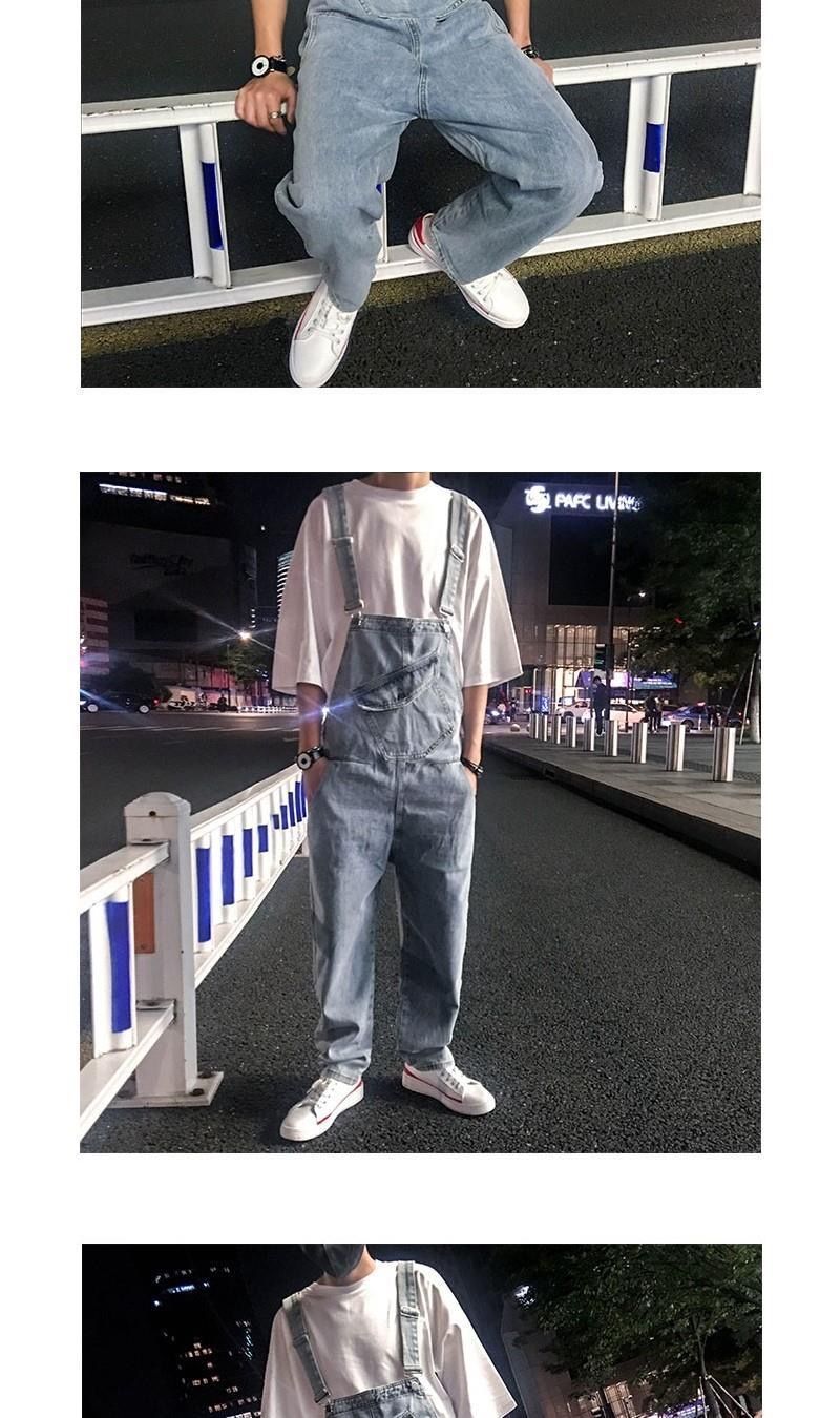 1 Arbeits-Jeansoverall für Herren, Studentenpaare, Trendmarke, lässige, lockere Passform, Übergröße, Jumpsuit mit geradem Bein, Ins_voghion.com