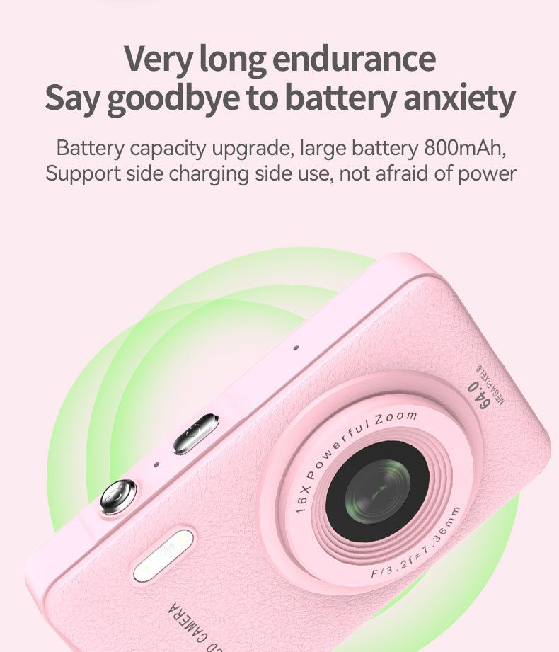 Cross-Border Hot-Selling Pixel HD Digital For Home Use, Students, And Children, Portable Card Camera_voghion.com