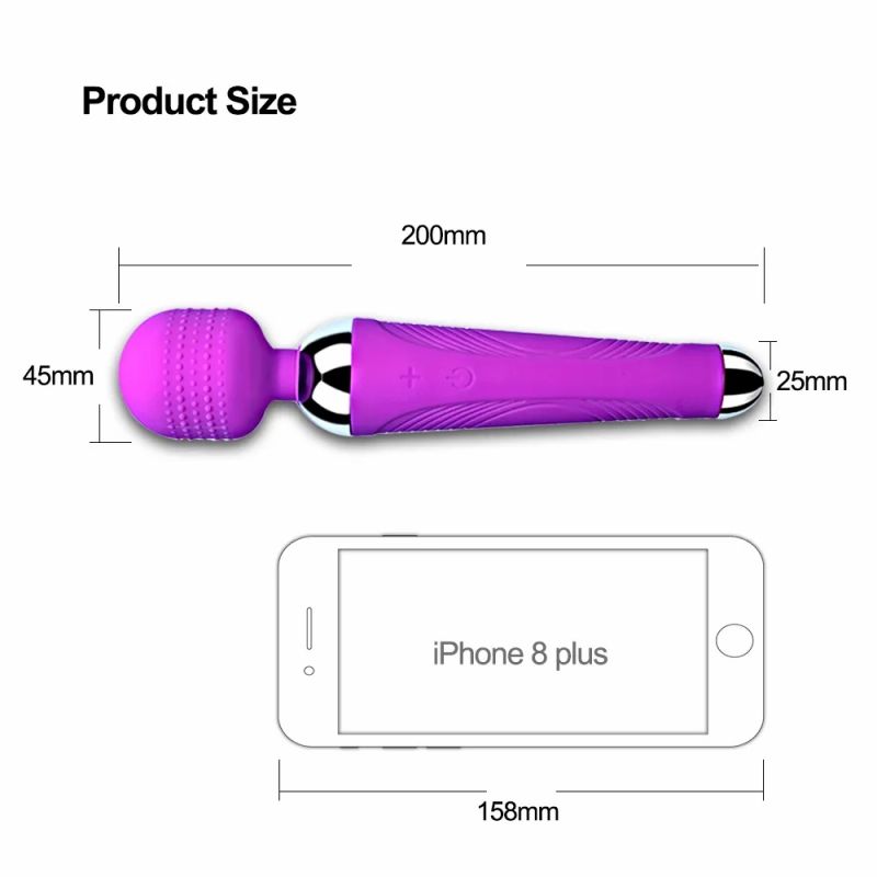 Vibrador AV potente de 20 velocidades, varinha mágica, brinquedos sexuais para clitóris_voghion.com