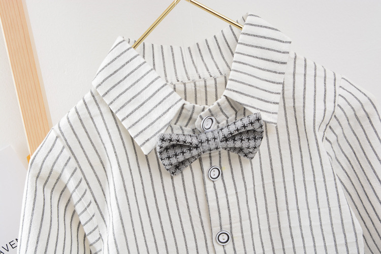Babykleding Jongens broek met lange mouwen driedelige jurk voor kinderen duizend vogelrooster prestatie heer_voghion.com