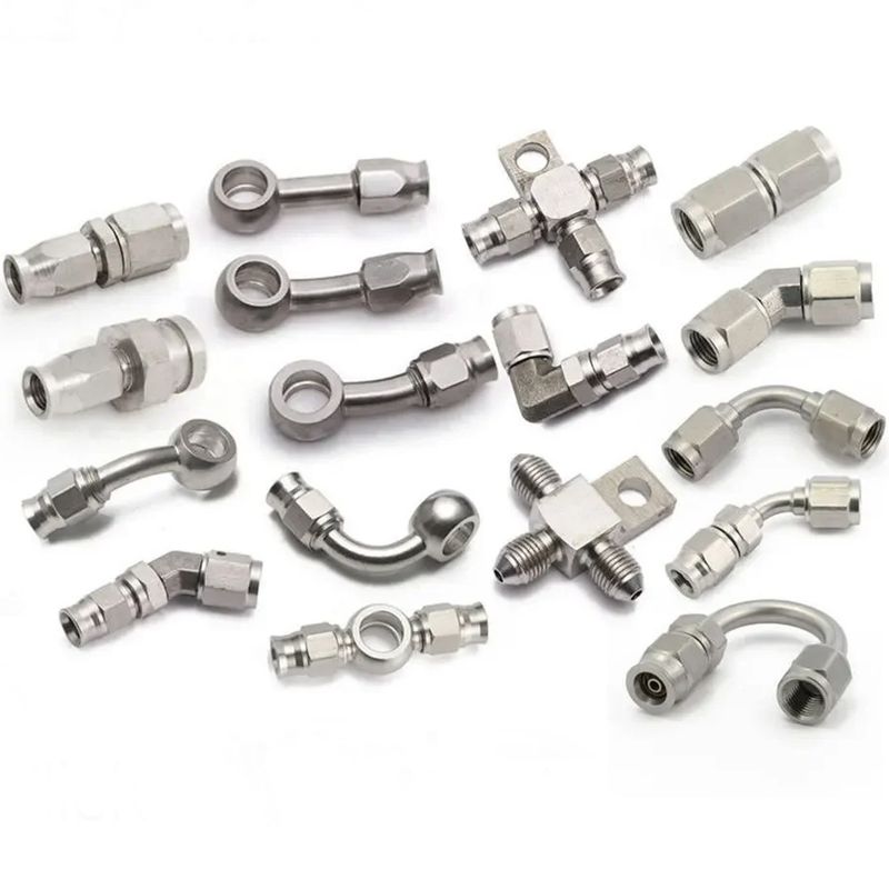 1PC Aço Inoxidável AN3 para AN -3 Extremidades de Mangueira Giratória de Freio Reto Encaixe de Carro EPSCGPJ_voghion.com
