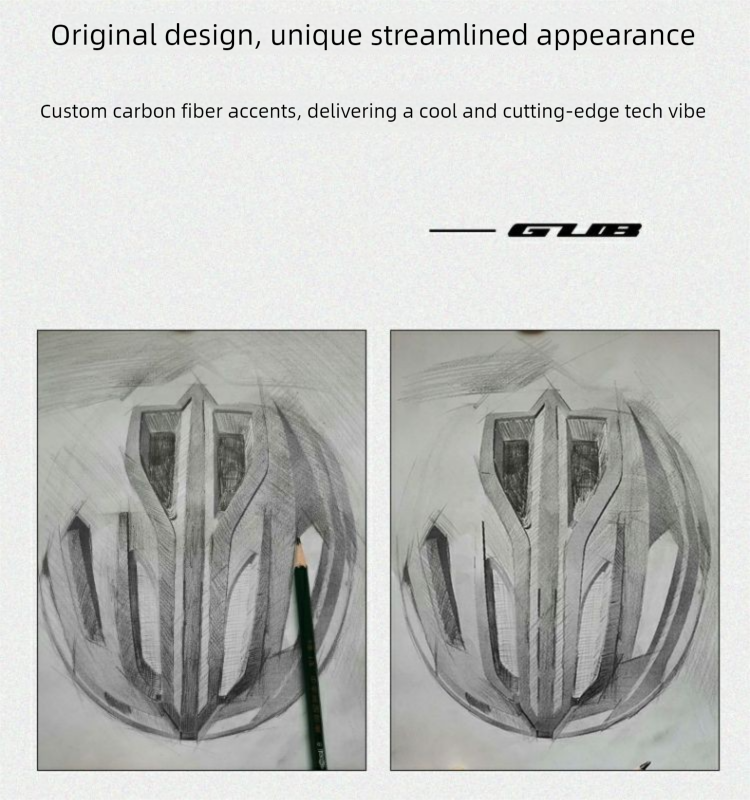 GUB SV9 Carbon Fiber Cycling One-piece Mountain Bike Ultralight Safety Helmet For Men And Women With Insect Net_voghion.com