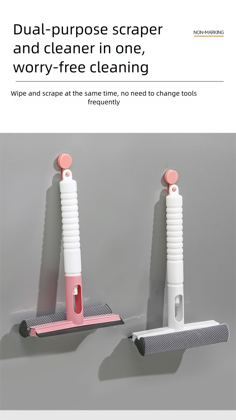 Limpiador de vidrios de doble cara, cepillo multifuncional de silicona pulverizable._voghion.com