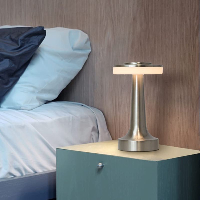 Retro Bar Table Lamp Touch Sensor Desk Lamp USB Rechargeable Bedside Light LED Wireless Reading Light Restaurant Cafe Home Decor_voghion.com
