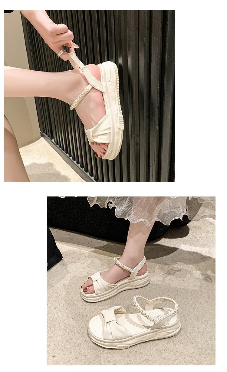 Sandalen Damen 2025 Sommer Neue Weiche Sohlen Vielseitige Römische Damenschuhe Für Kleine Mädchen Fee Stil Mode Sandalen_voghion.com