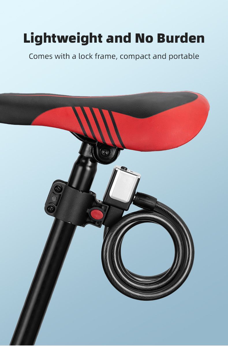 Serrure à clé circulaire pour vélo de route avec câble en acier épais antivol portable pour montagne_voghion.com