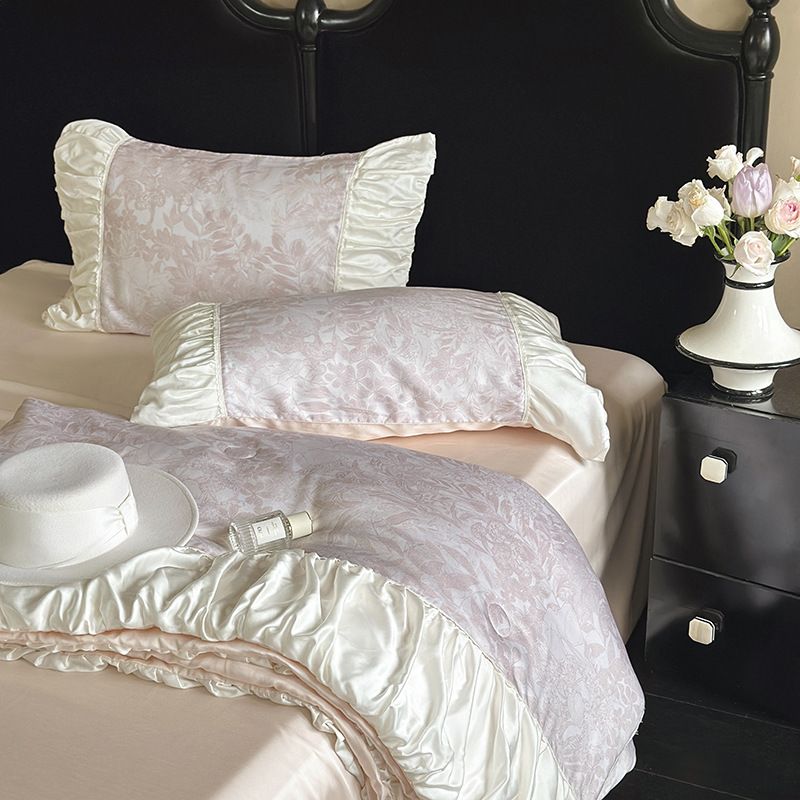 Set di biancheria da letto 2/3/4 pezzi trapunta quattro pezzi trapunta per dormire nuda in lyocell con aria condizionata trapunta sottile doppia da 1,8 m_voghion.com