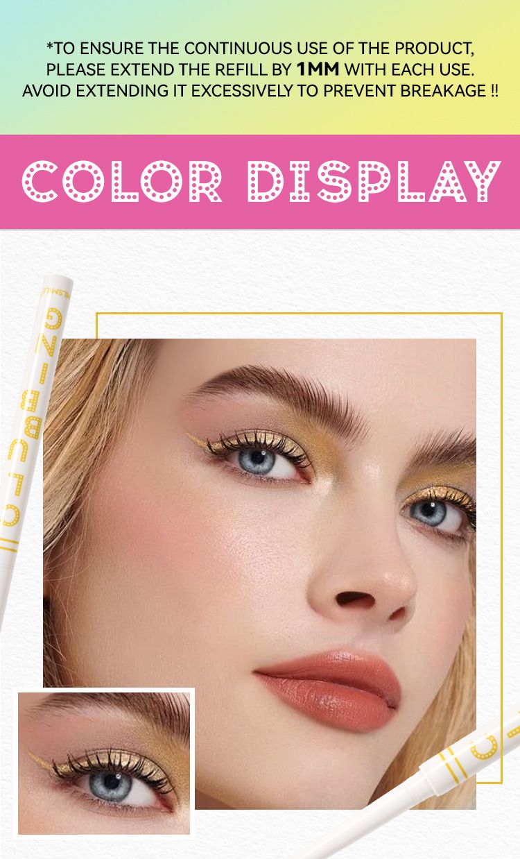 Automatyczny obrotowy eyeliner w pisaku Aegyo-sal, ultracienki, wodoodporny, odporny na pot, długotrwały, odporny na rozmazywanie, perłowy_voghion.com